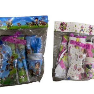 SET DE FIESTA PARA 6 PERSONAS (MANTEL,GUILIGUILI,MASCARA,TENEDOR,SERVILLETA Y PLATOS)