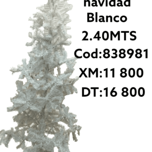 ARBOL NAVIDENO BLANCO 2,40MTS