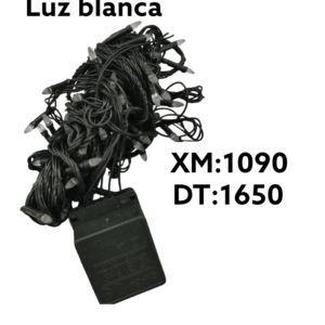 LUZ 100 LED  BLANCO CABLE VERDE 9MTS(100)