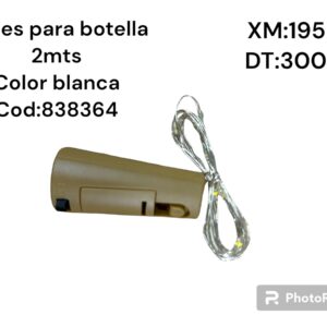 LUCES NAVIDEOS PARA BOTELLAS DE VINOS.COLOR BLANCO 2METRO 110V (1000)