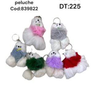 LLAVERO DE PERRO PELUCHE COLOR MIXTO