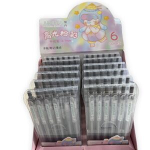 SET LAPICERO PLADEADO DE 6PCS