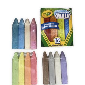 CRAYOLA TIZA GRUESA LAVABLE 12 COLORES