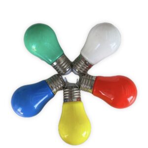 BOMBILLO REDONDO COLORES UNIDAD
