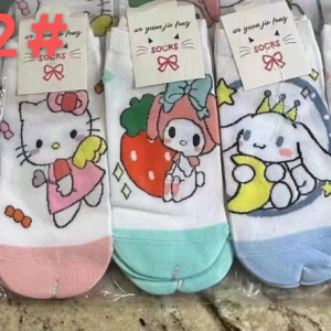 MEDIAS CORTAS HELLO KITTY PAQUETE 10 PARES