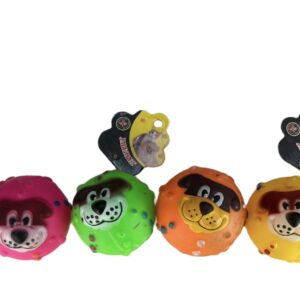 BOLA PARA PERRO CON CARITA 6.5cm