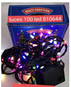 LUCES NAVIDEÑAS 100 BOMBILLITOS ,CABLE BLACO,LUZ COLORES