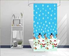 CORTINA BAÑO NAVIDENA 170x165cm