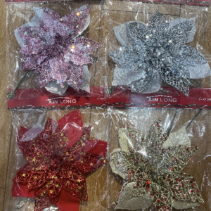 FLORES NAVIDEÑAS 1PIEZA 22CM