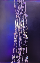 CORTINAS DE PERLA TRANSPARENTES LUZ COLOR AMARILLA 3MX1M