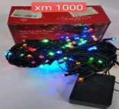 LUCES NAVIDEÑAS 100LED CABLE VERDE LUZ ROJA