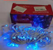 LUCES NAVIDEÑAS 100LED CABLE BLANCO LUZ AZUL
