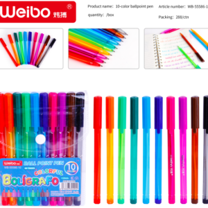CAJA LAPICERO 10 COLORES WB-55586-10(288)