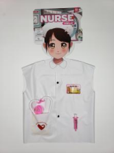 DISFRAZ ENFERMERA SIN MANGAS PVC 013-1 (168)