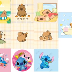 Almohada Capybara & Stitch 43*43 Cm