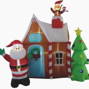 INFLABLE NAVIDENO CASITA CON COLOCHO 1.8M