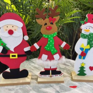Decorativos estatico muneco de nieve 35cm UNIDAD (144)