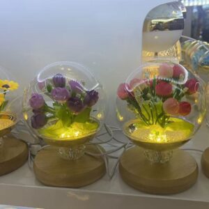 Decorativo de rosa con luz 15cm(240)