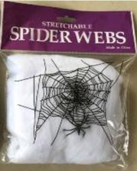 ADORNO DE 2PCS ARANA CON 20G TELARANA DE ALGODON