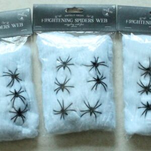 ADORNO DE 4PCS ARANA CON 33G TELARANA DE ALGODON