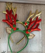 DIADEMA CUERNO DE VENEDO CON LUZ NAVIDENO