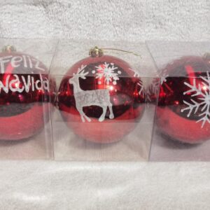 OFERTA 1000 BOLAS NAVIDENA ROJA 15CM 1PC(64)